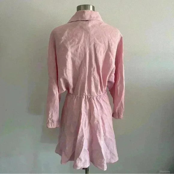 New CUCA 100% Linen Pink Mar Dress M - Picture 6 of 9